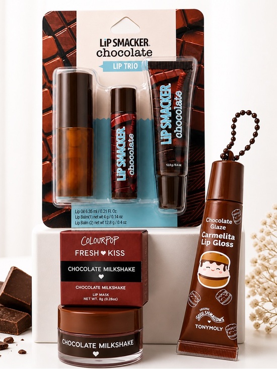 Other - Chocolate Beauty Bundle – Lip Smacker, ColourPop & Squishmallows Lip Gloss